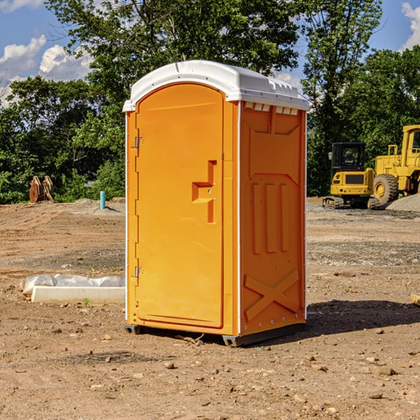 how often are the portable restrooms cleaned and serviced during a rental period in Bentonville Arkansas